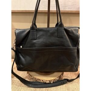 Still Nordic stillAnouk Black Supple Leather Large Work Weekend Bag Laptop